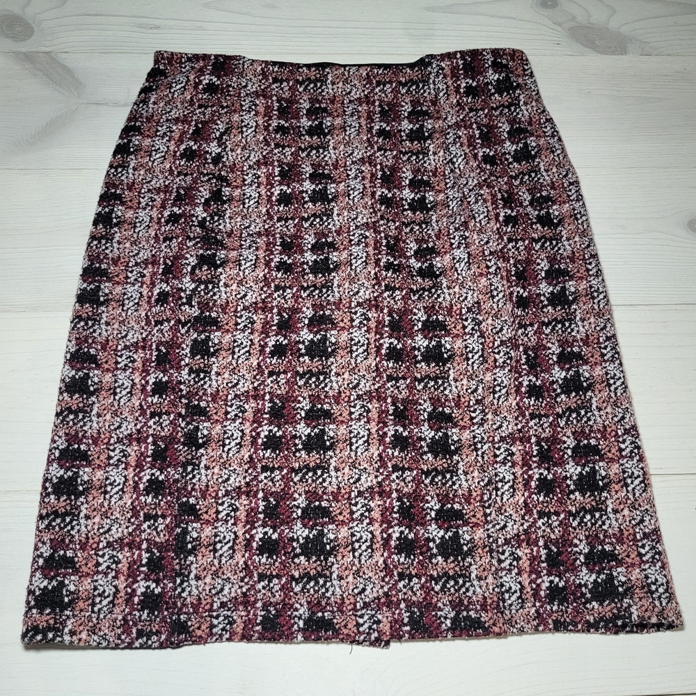 Liverpool Skirt Tweed Boucle Plaid Academia Preppy Schoolgirl.